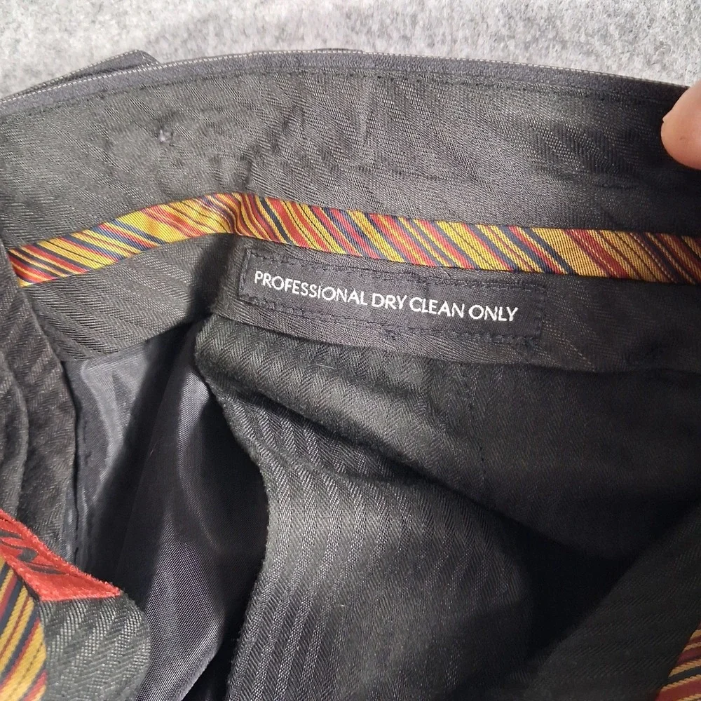 Jones New York Dress Pants Mens‎ 34x31 Gray Pinstripe JNY City Trousers
